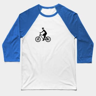 Cyclist on walk. Baseball T-Shirt